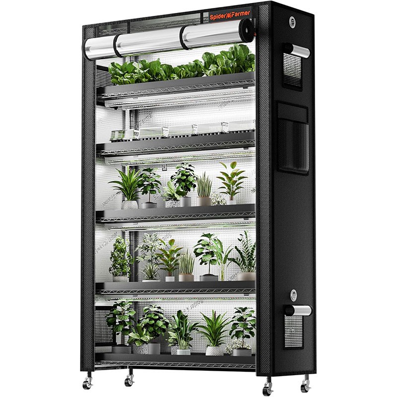 Стеллаж на 6 ярусов с подсветкой 220 Вт