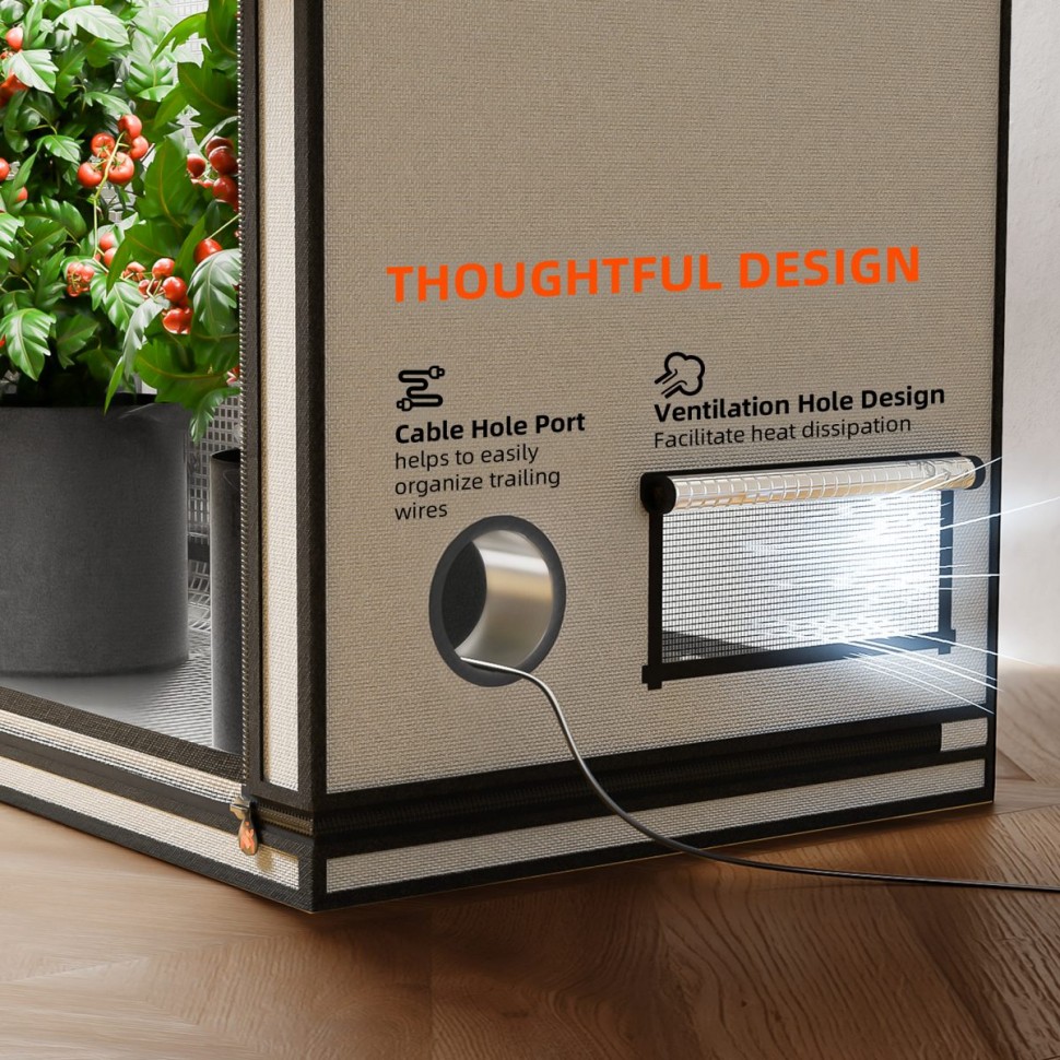 Профессиональный гроутент 90x90x180 см Pro White color