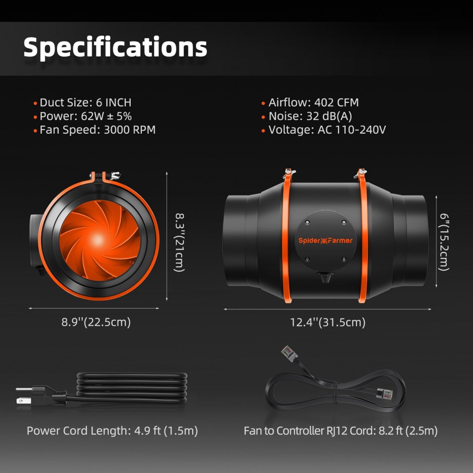 Канальный вентилятор 150 мм с контроллером GGS