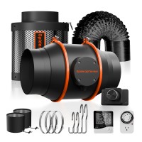 Канальный вентилятор 150 мм + Угольный фильтр + Гофра